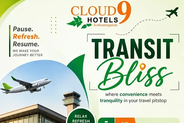 Cloud9 Hotel|A world-class 4-star facilitated|Hotel in Kothamangalam